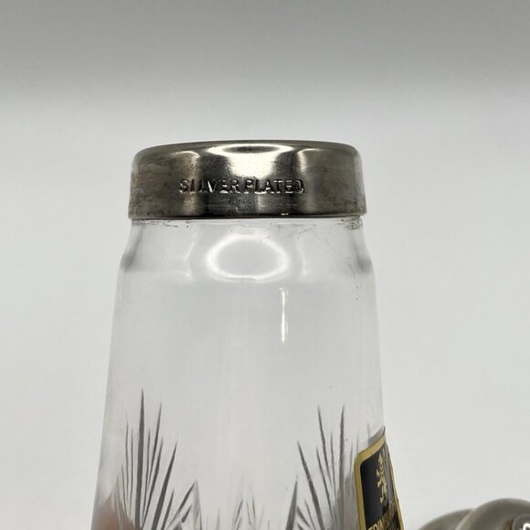 Vintage Edinburgh Scotland Crystal Muffineer Sugar Shaker Cut Glass Silverplated - Picture 8 of 11